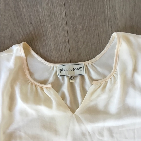 Piper & Scoot Cream Dress With Beaded Details - Picture 2 of 4